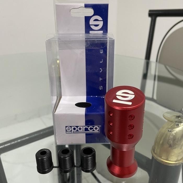 Knob Persneling Mobil Sparco Aluminium / Gear Shift Sparco Aluminium Original - Merah