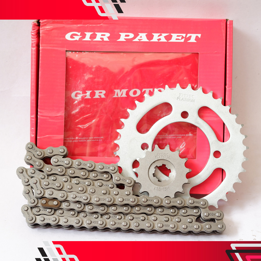 UNO GEAR GIR SET PAKET KOMPLIT JUPITER Z JUPITER MX CBR 150 K45 VIXION SUPRA 40T SUPRA FIT NEW SMASH