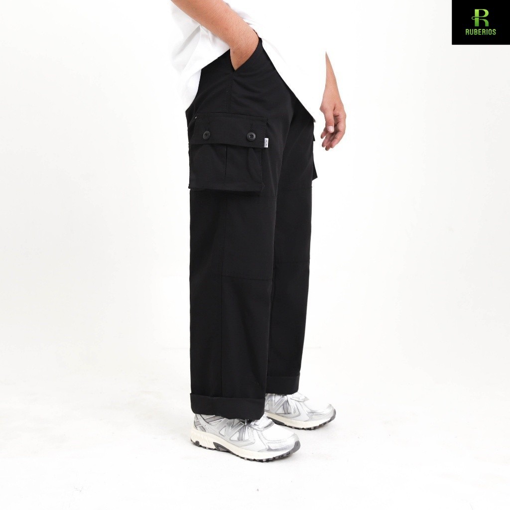 CELANA CARGO TIMEBOMB | CARGO PANTS | HITAM RIPSTOP BARU