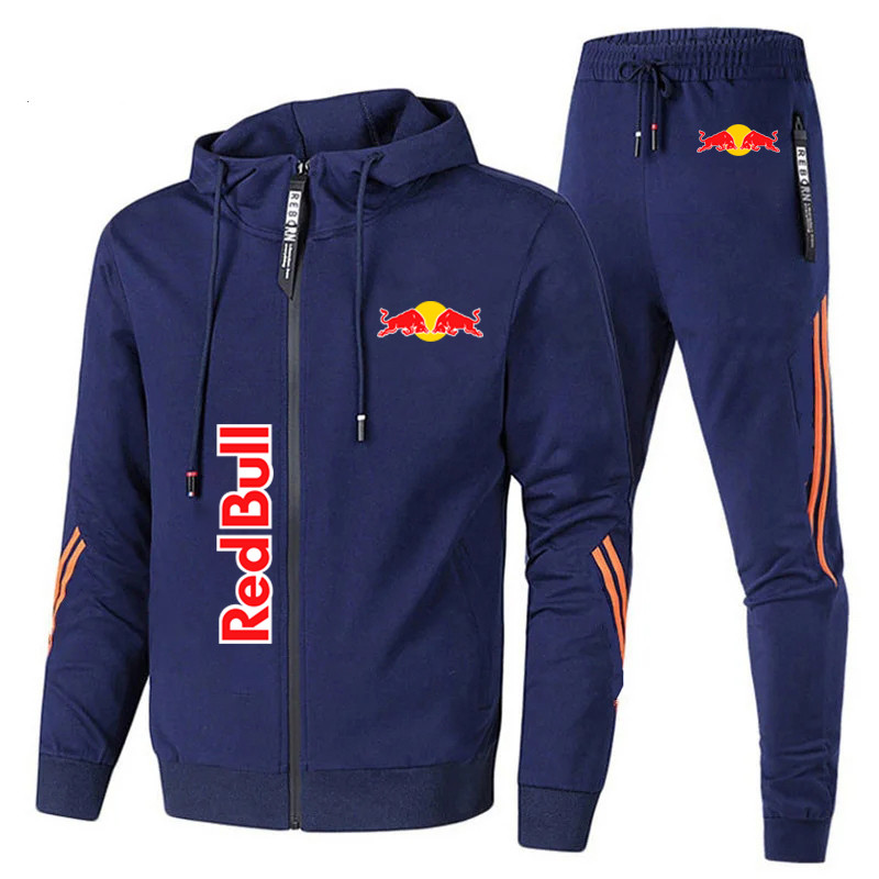 Red Bull Men's Racing Jacket Red Bull Logo Jacket Fashion Oversized Sport Motorcycle Jacket Windproo