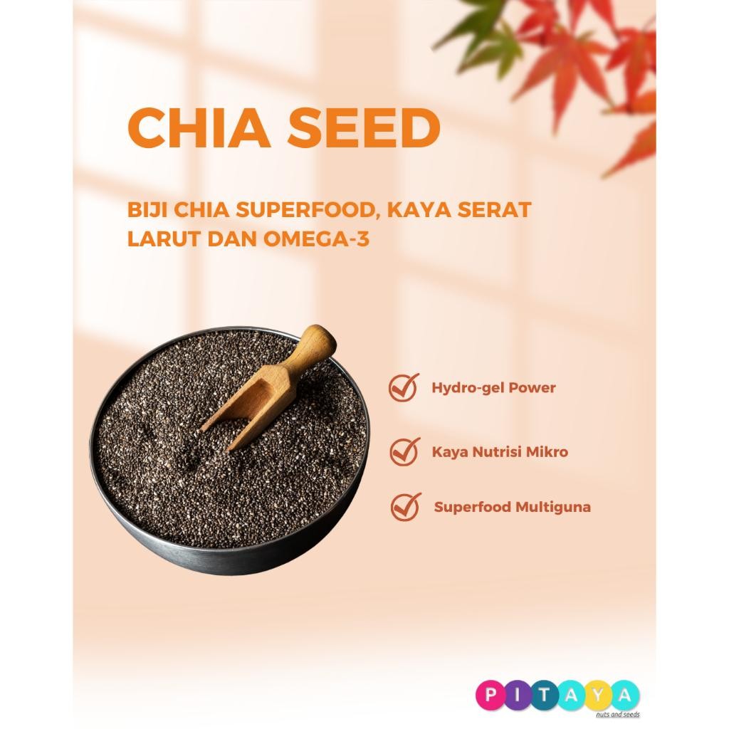 

Chia Seed 250gram - Superfood Serat & Omega-3 Wijen Kering Kaya Nutrisi Mikro Hydro-gel Power