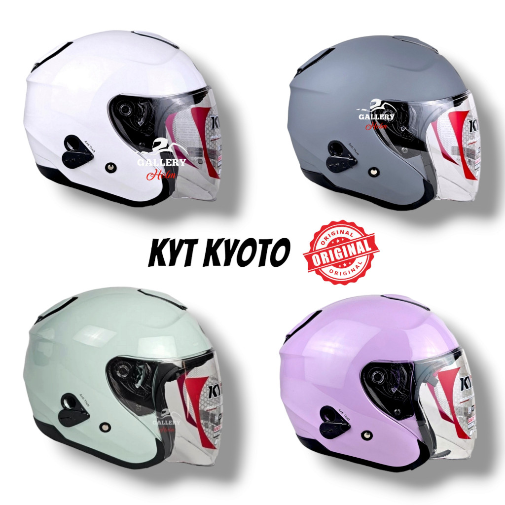 Helm Kyt Kyoto Putih Original | Helm Kyoto Half Face