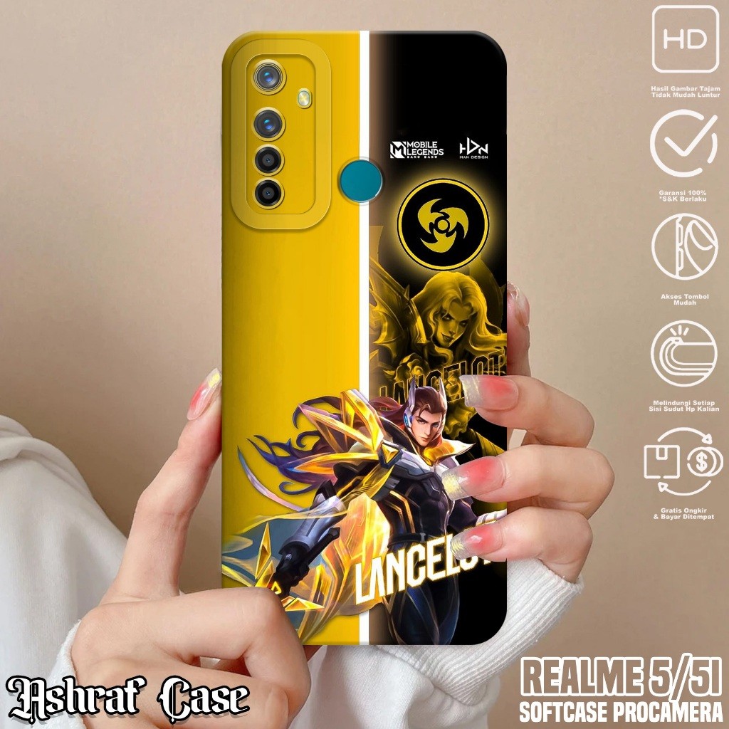 Case Realme 5 / Realme 5i - Casing Realme 5i / Realme 5 Motif Hero Mobilelegend - Softcase Hp Realme