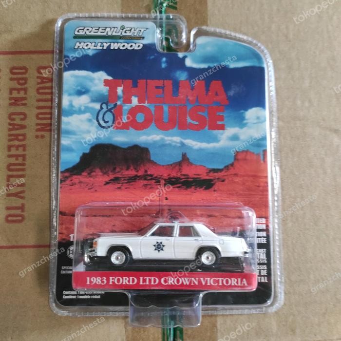 DIECAST GREENLIGHT HOLLYWOOD THELMA & LOUISE 1983 FORD LTD CROWN VICTORIA MINIATUR