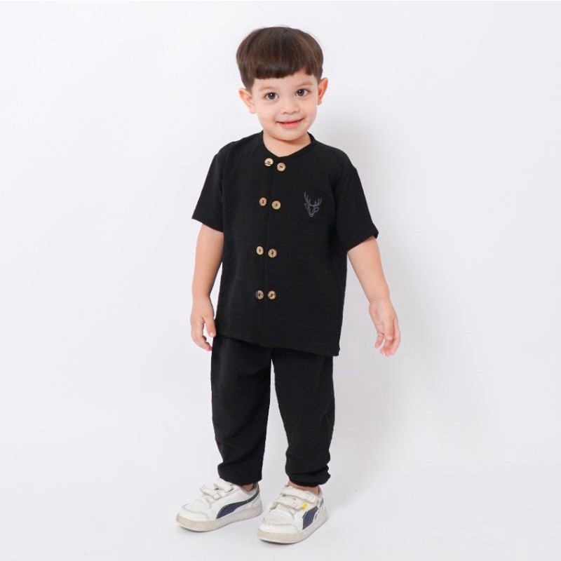 FAGRES_SHOP YUKI SET - Promo 5.5 Kemeja Koko Setelan Anak Laki-Laki