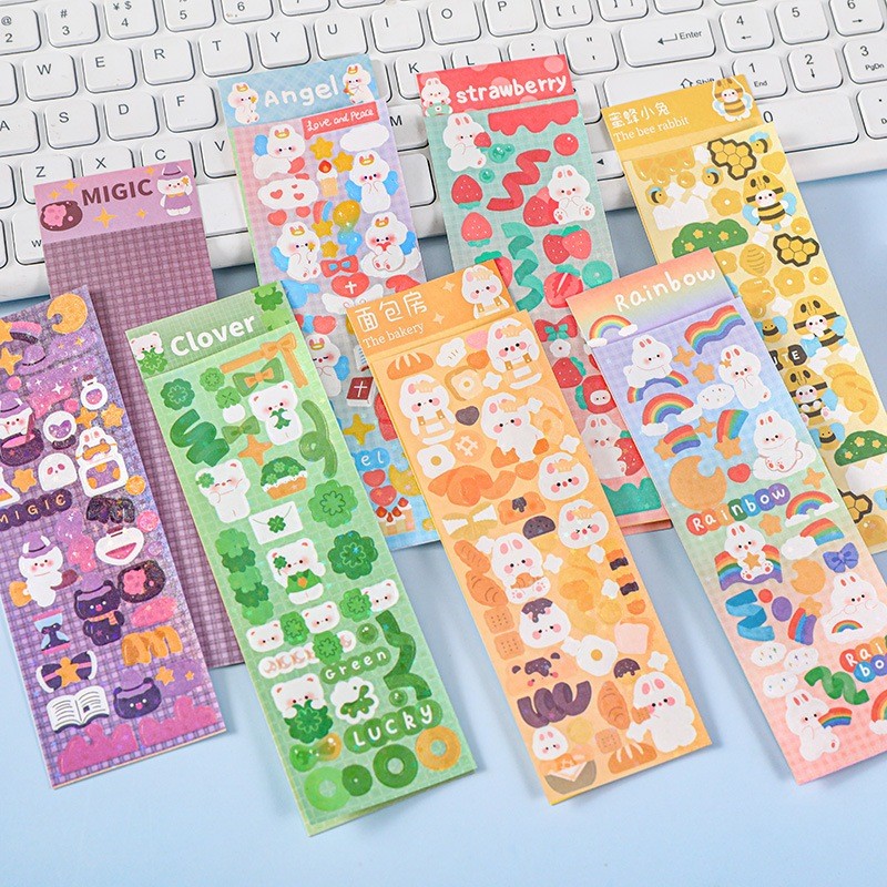 

LPL STICKER WATERPROOF KARTUN BEAR RABBIT HOLOGRAM STIKER MOTIF KARTUN BERUANG DAN KELINCI KOREA LUCU ANTI AIR DEKORASI HANDBOOK SCRAPBOOK DIY STICKER BOTOL MINUM TUMBLR VIRAL LUCU MURAH CANTIK