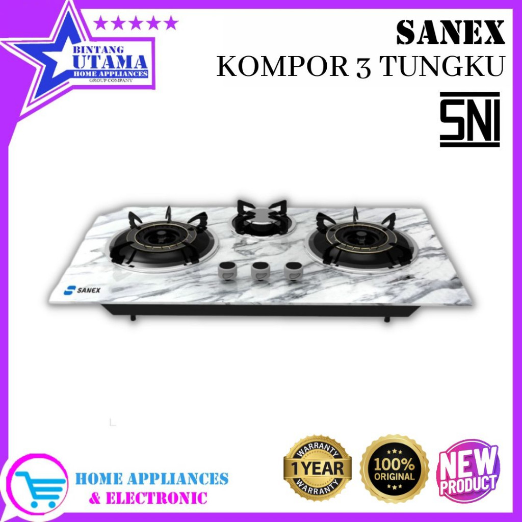 (COD) SANEX KOMPOR TANAM SN-KT201 / SN-KT301 / SN KT201 (2 / 3 TUNGKU) GARANSI RESMI TERLARIS