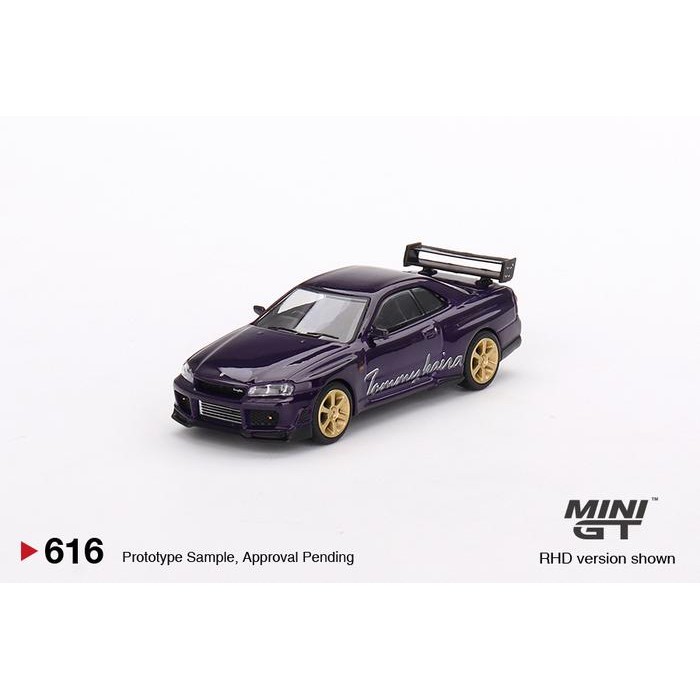 MINI GT 616 NISSAN GT-R R34 TOMMYKAIRA R-z MIDNIGHT PURPLE