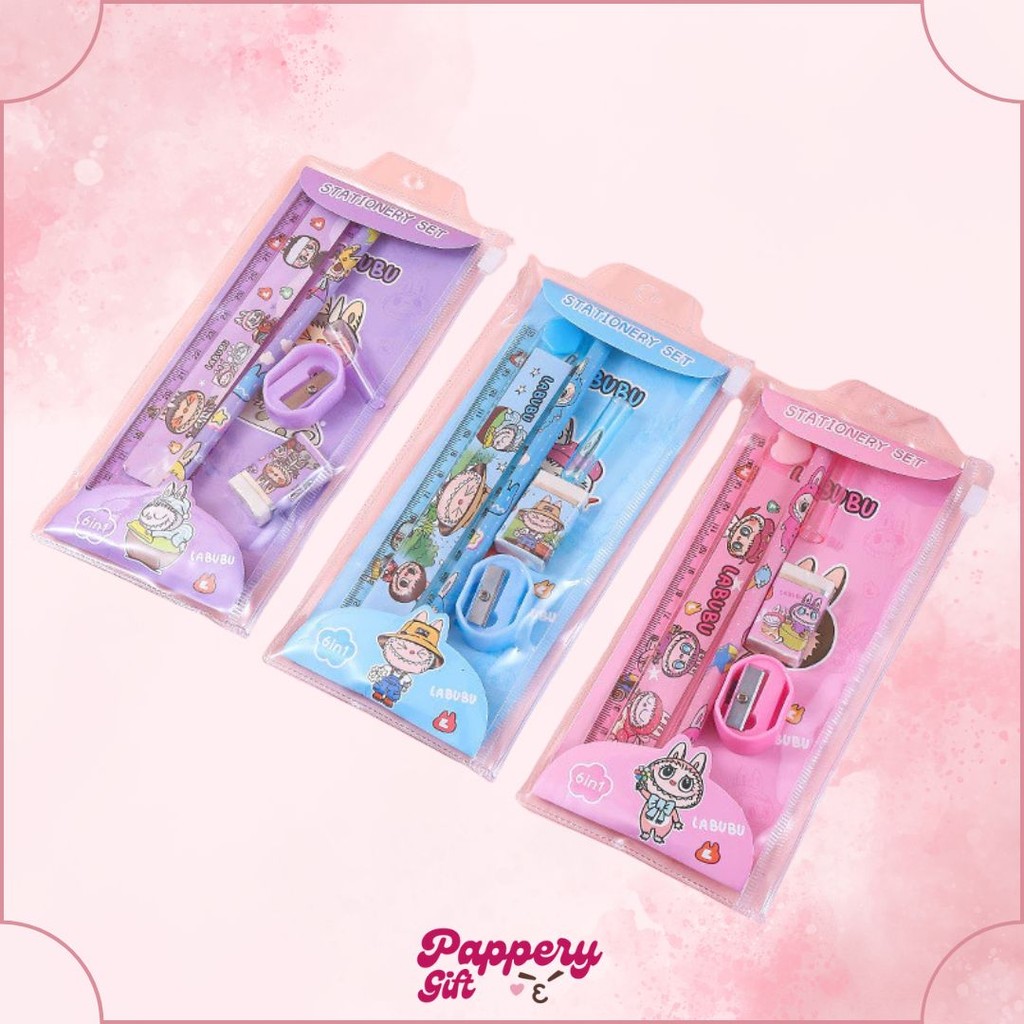 

5in1 SET Alat Tulis Sekolah Karakter Kado Hadiah Ultah Anak Mini Stationery hampers ultah - SE0415