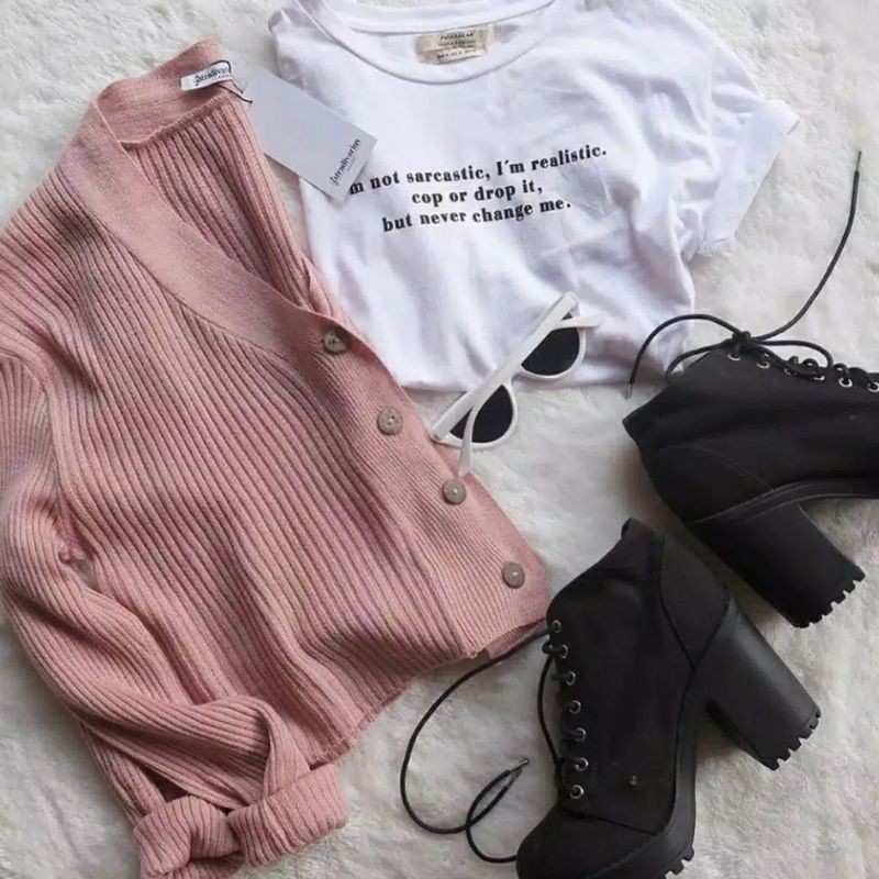 Cardigan_rajut kancing//Baju_rajut//