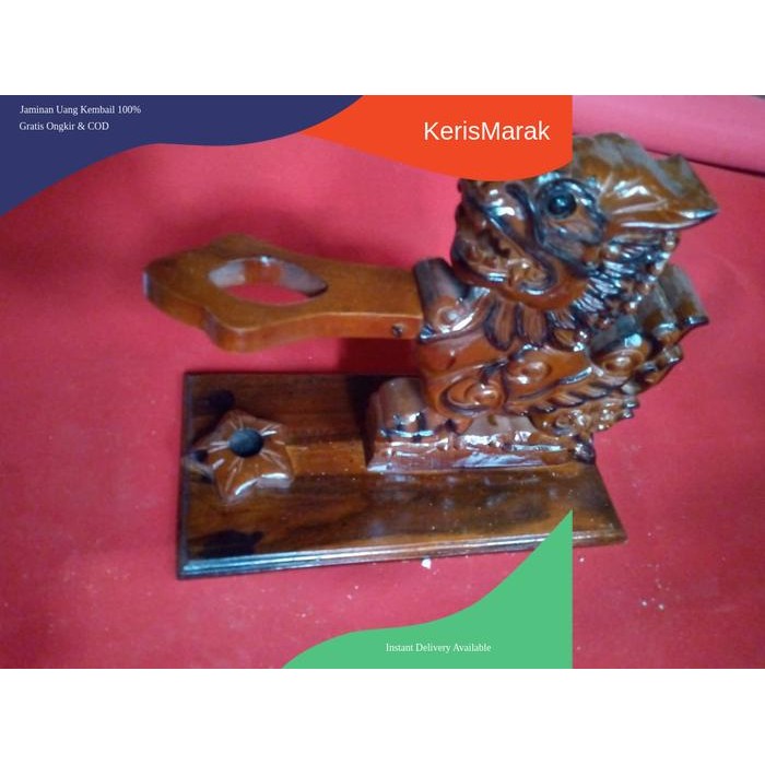 jagrak keirs darikayu jati finishingan ukir singa barong pnomnoman PB Surakarta mahar 1, 2 juta temu