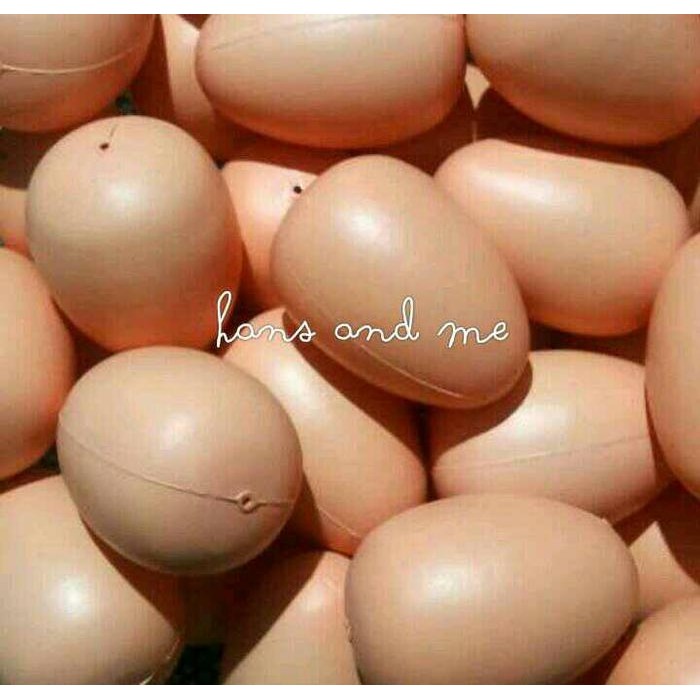 Telur Mainan Polos / Telur Ayam Plastik - Telur Plastik Hias Paskah