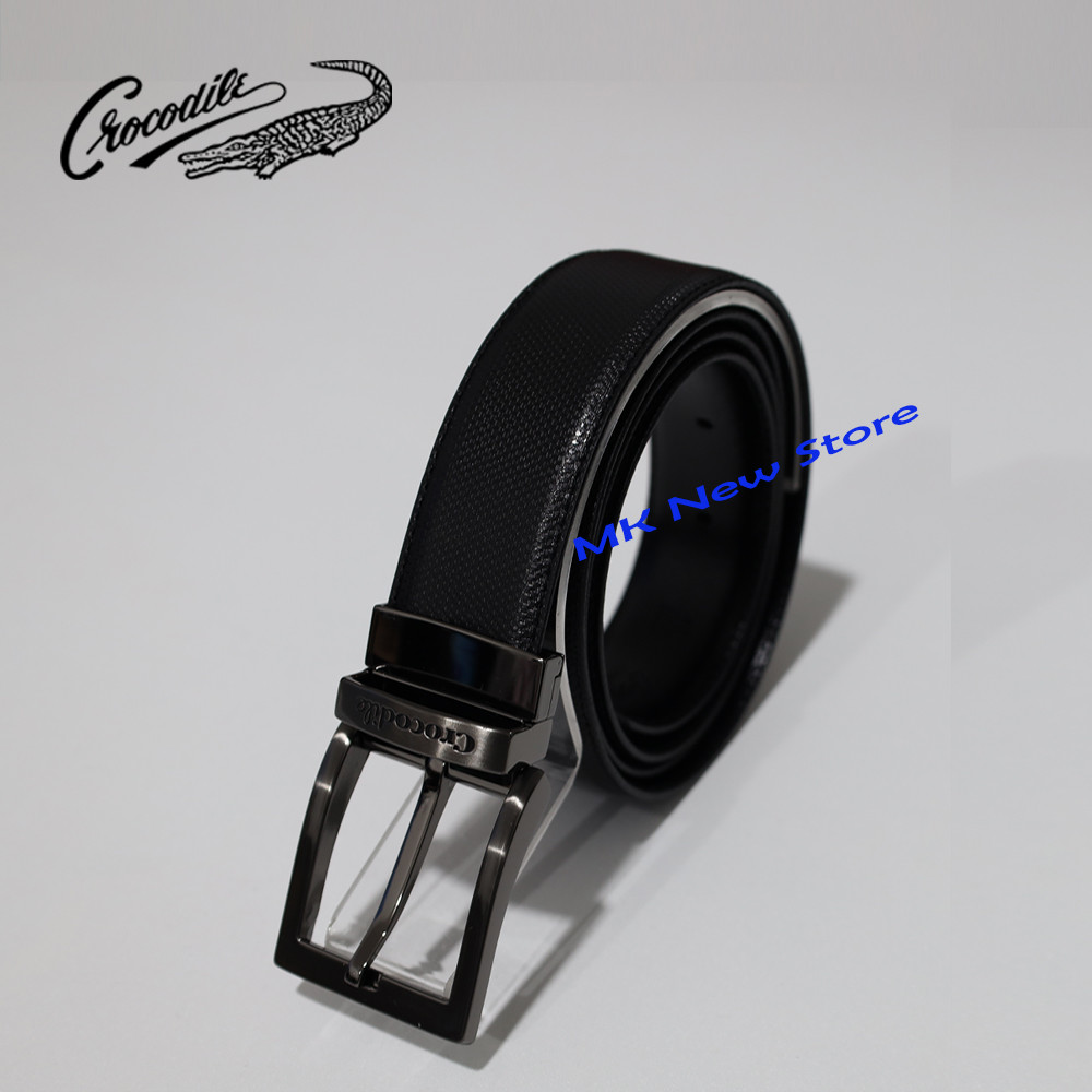 Ikat Pinggang Kulit Pria Crocodile 9154-01 / Black