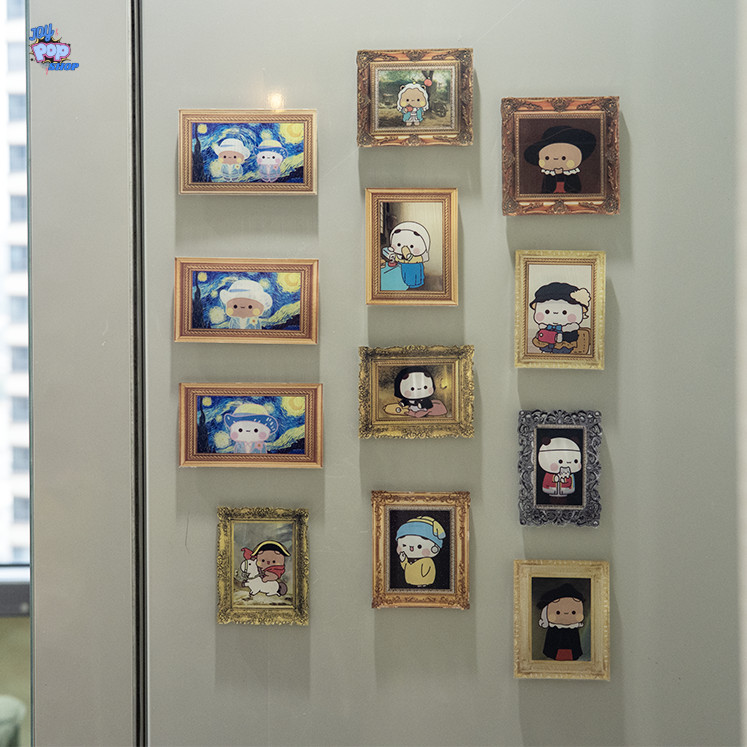 Bubu Dudu Magnet kulkas lukisan frame Magnet kulkas lucu Magnet kulkas bubu dudu dekorasi kulkas luc