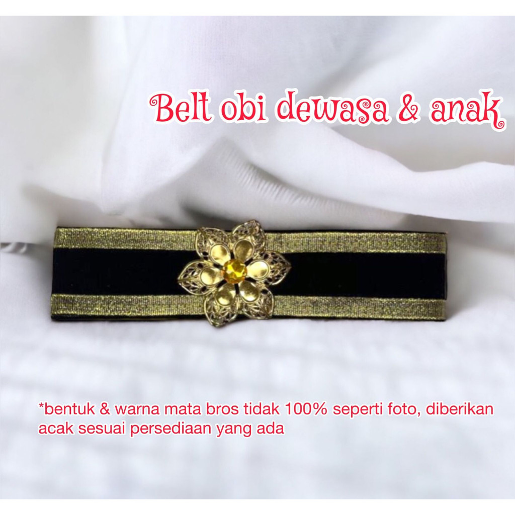 Sabuk Kebaya Kutubaru Brokat Gesper Kebaya List Silver Emas Obi Belt Beludru Bludru Murah Tali Pingg