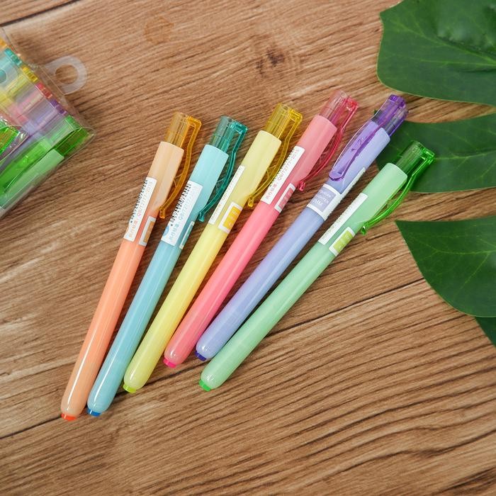

MUMPUNG PROMO Colorful Line Highlighter Pen 6pc SetTERLARIS