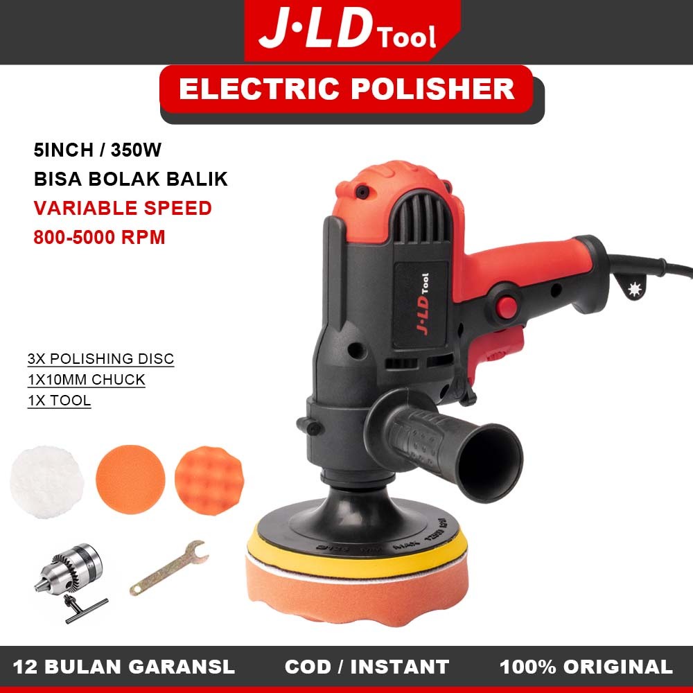 JLD Mesin Poles J3310 Mesin Polisher 350W Mesin Poles Body Mobil Lengkap Alat Poles Mobil Lengkap Mu