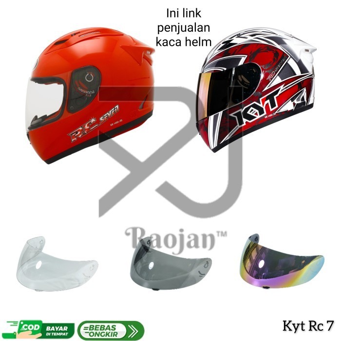 Kaca helm Kyt Rc 7 Visor helm Kyt Rc7, Rc Seven