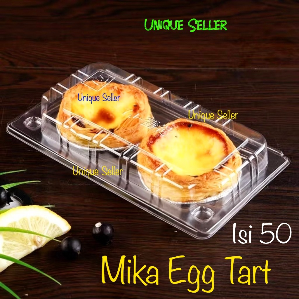 [Isi50] Mika Egg Tart Pie Susu Bali / Mika Pie Telur Pie Buah Pie Coklat Pie Susu Bali / Tray Mika K