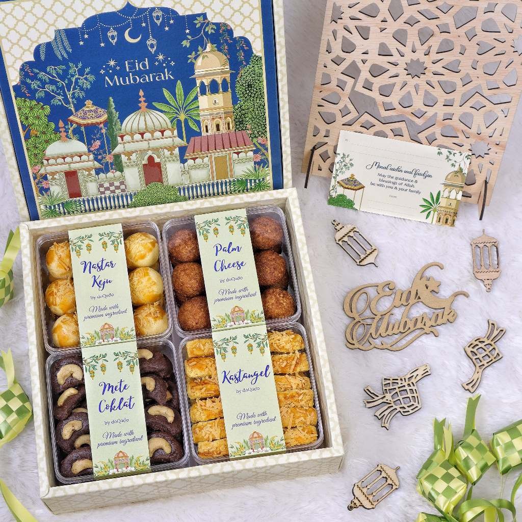 

Hampers Kue Lebaran | Parcel Kue Kering | Kado Ied Mubarak | Gift Box Bingkisan Idul Fitri Ramadhan