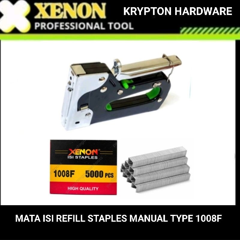 

XENON mata Refill isi Staples manual type 1008F (5000pcs/kotak)KRYPTON STORE