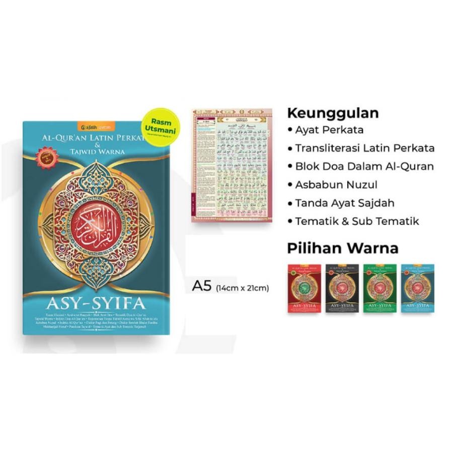 Mushaf Al Quran Tajwid Perkata Latin Asy Syifa A5 Al Fatih Berkah Cipta