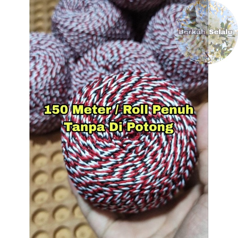 

TALI GELANG TRIDATU BALI 150 METER TALI 3 WARNA BENANG LILIT 1 ROLL FULL ROLL BESAR BENANG 2MM Berkah___Selalu