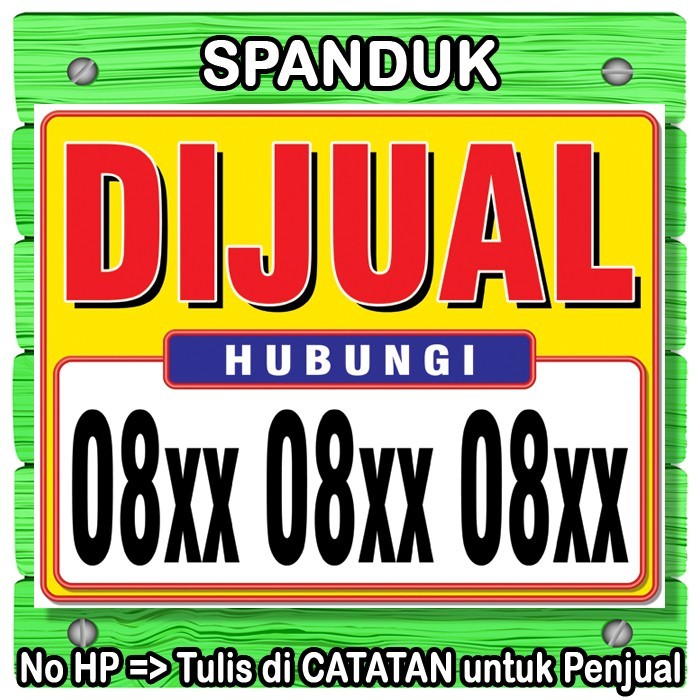 Spanduk / Banner Rumah, Ruko, Toko dijual / disewakan 100x80 cm - KOREAN FLEX