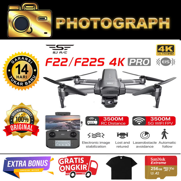 "Walhimura" - BEST SELLER SJRC F11-4k-pro Drone Quadcopter UAV UHD 2-Axis / DRONE SJRC F11PRO 4K - S