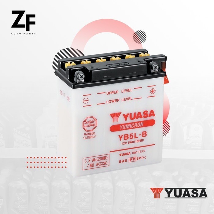Accu aki Yuasa battery baterai YB5L B basah sepeda motor Mio lama