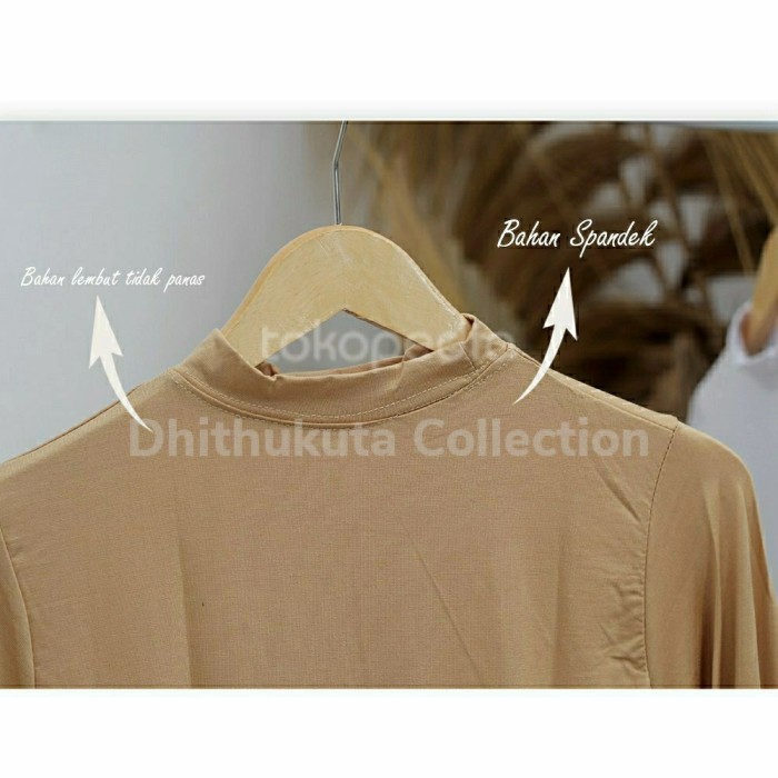 MANSET ATASAN WANITA BAJU DALEMAN SPANDEK - Hitam, all size