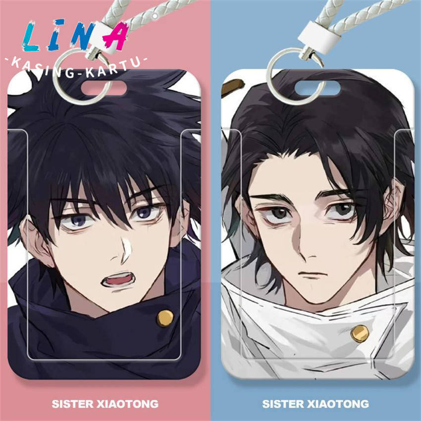 

Set kartu geser mahasiswa animasi Chainsaw Man kartu makan kartu bus kartu ID penutup pelindung kartu akses penyimpanan kampus