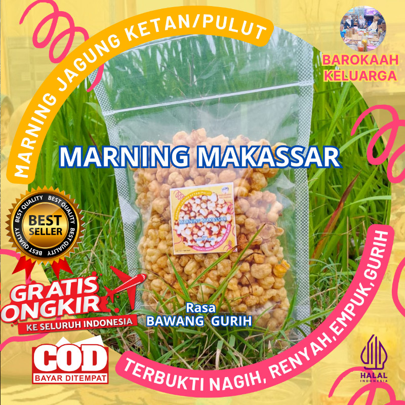 

MAKARONI MARNING SULTAN TERBUKTI EMPUK RENYAH GURIH JAGUNG KETAN PULUT 100 GR GURIH BAWANG MURAH MERIAH