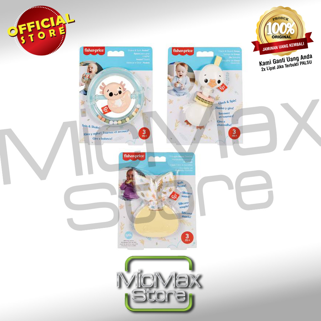 Promo Fisher Price Sensimals Animal Teether Goose Axolotl Asst Hrb19 Termurah
