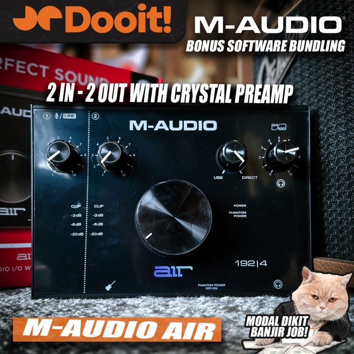 M-AUDIO M Audio AIR 192|4 2-In/2-Out 24/192 USB Audio Interface Soundcard 2 Channel