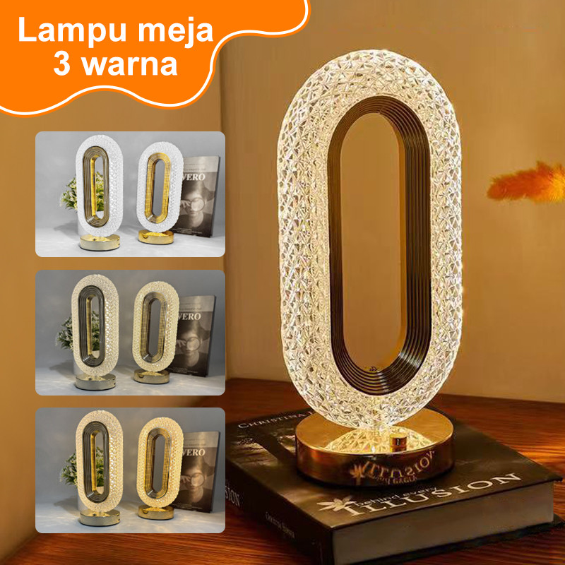 Lampu Meja Aesthetic 3 Warna Lampu Tidur Meja Lampu Malam Lampu Baca Lampu Meja Aesthetic Korea