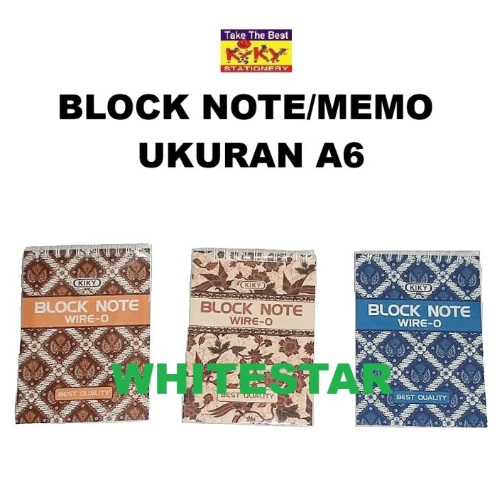 

block note / memo wire-o kiky ukuran a6