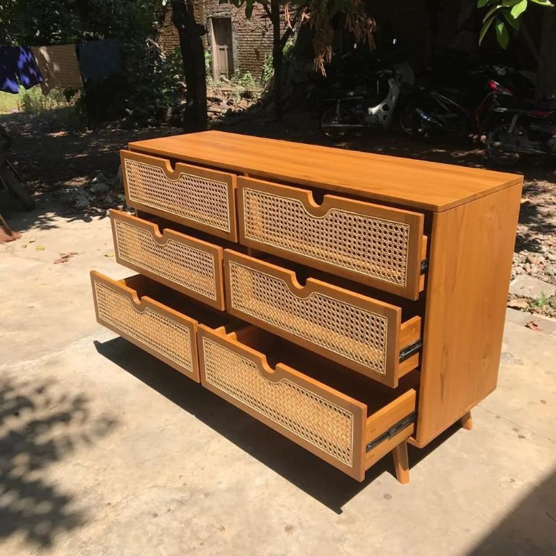 Buffet TV Kayu Jati Minimalis - Meja TV Kabinet Stylish & Fungsional untuk Ruang Tamu Modern