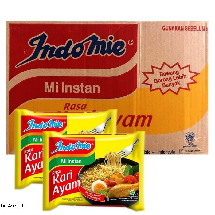 

Indomie Kari Ayam Isi 40Pcs