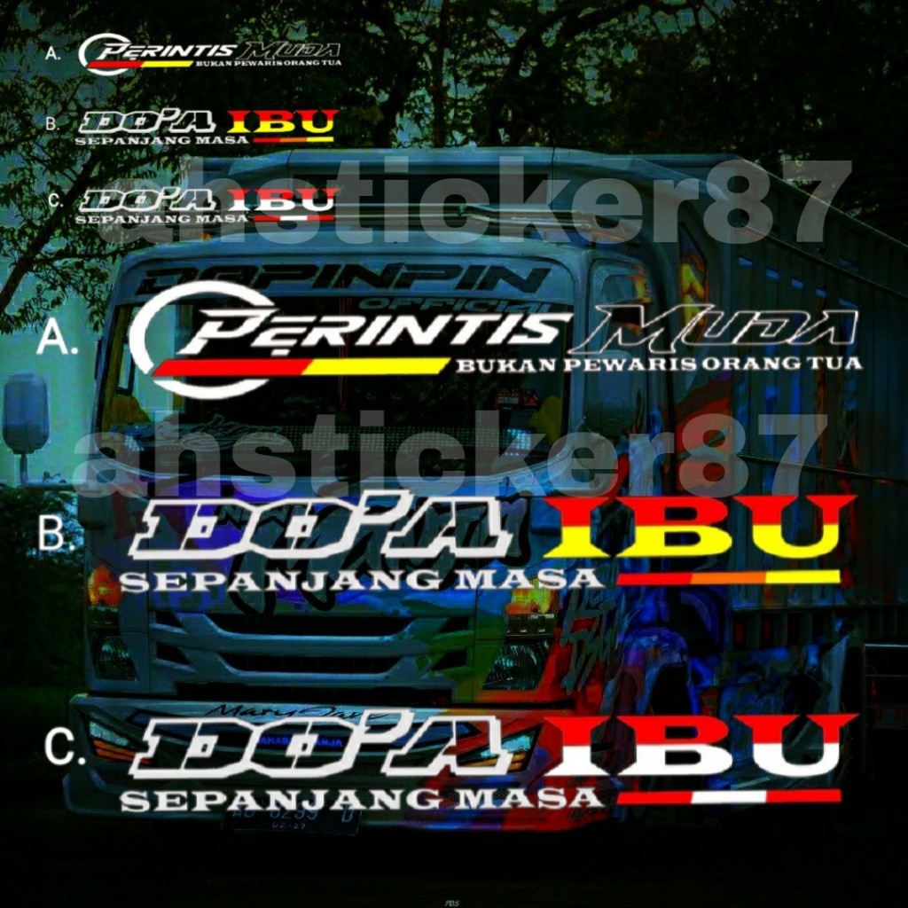 Sticker Kaca Depan Truk Pickup L300 Carry Apv Stiker Cutting Sticker Mobil Terbaru