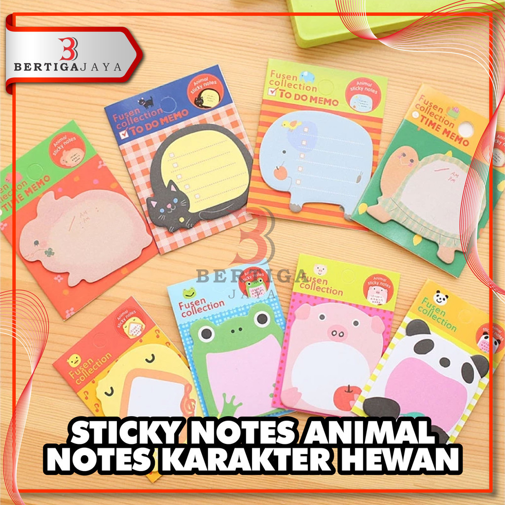 

BJ Note Memo Sticky Note Karakter Binatang Lucu Tempelan Catatan