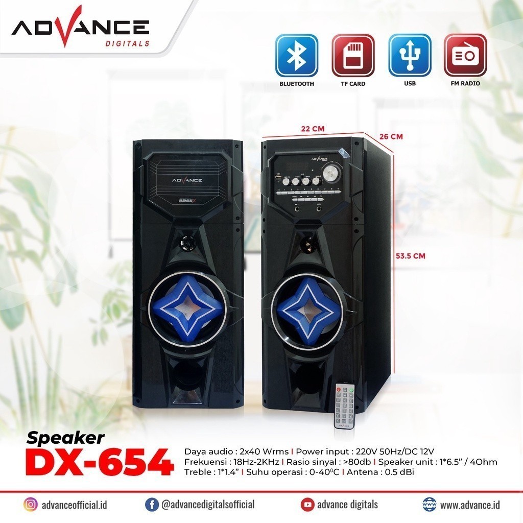 SPEAKER BLUETOOTH MULTIMEDIA  ADVANCE DX654