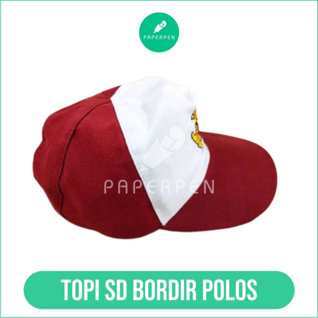 [SG] Topi Sd Bordir Polos/Topi Sd Sekolah Merah Putih