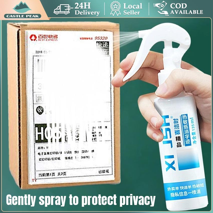

135ml Semprot Pembuka Paket Unboxing Box Opener Roller Stamp Information Remover Receipt Cutter Spray Package Opener