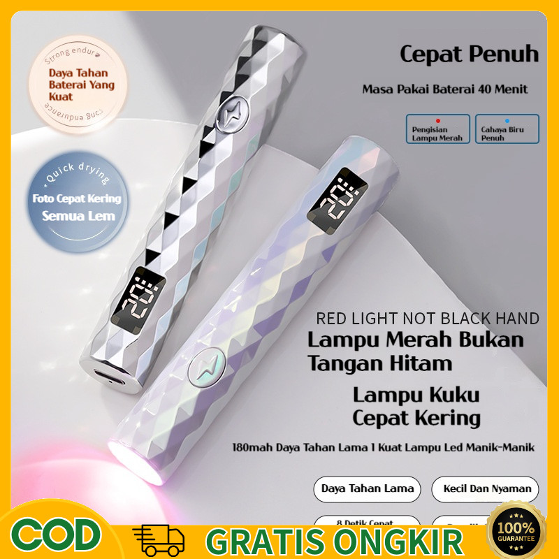 【COD】Nail Art Lamp Cepat Kering/Lampu Kuku Portabel/UV Nail Art /Hexagonal UV Nail Lamp Portable/Lam