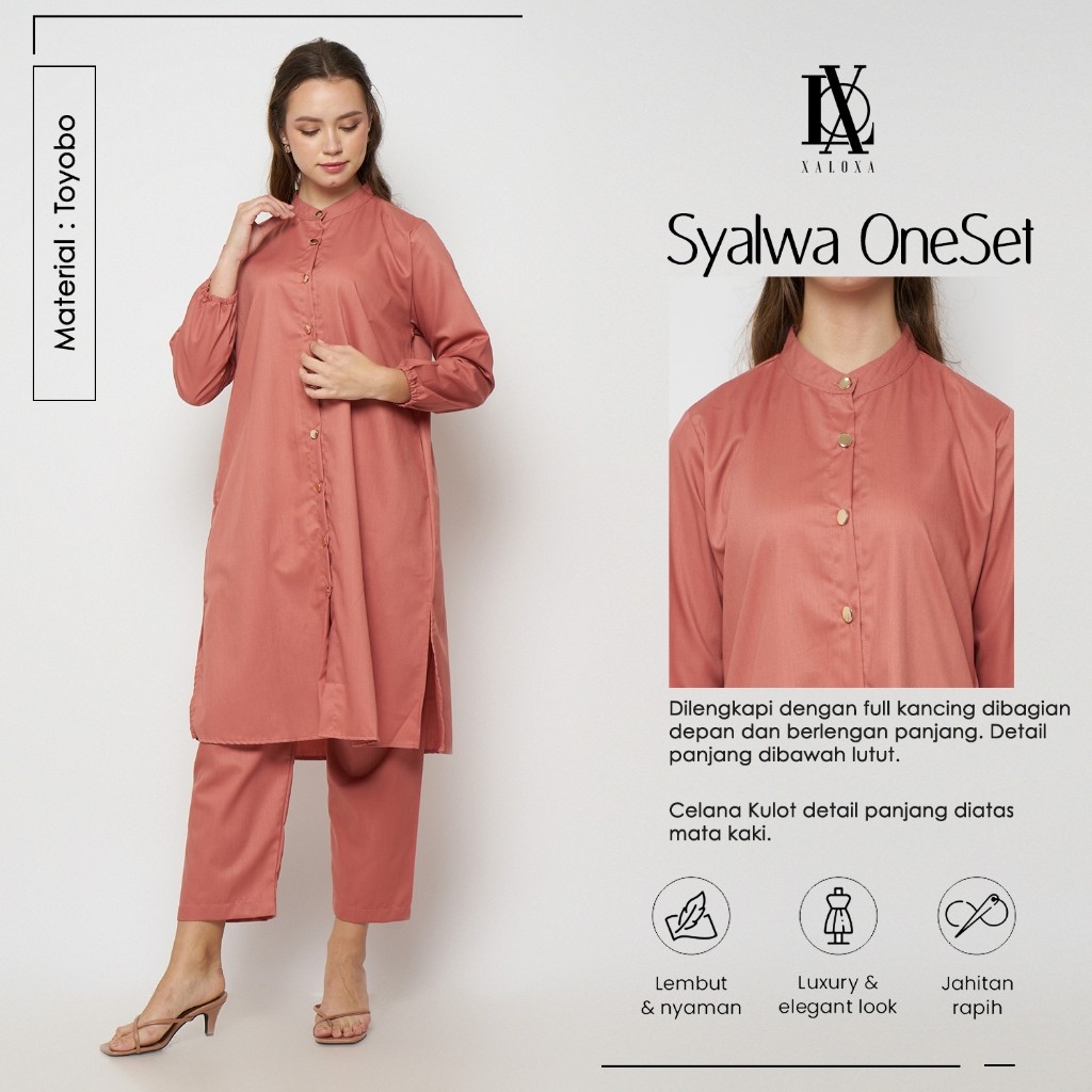 Sabeen Officeware | XALOXA SYALWA TUNIC  | Baju Atasan Tunic Wanita Bahan TOYOBO | Size Reguler