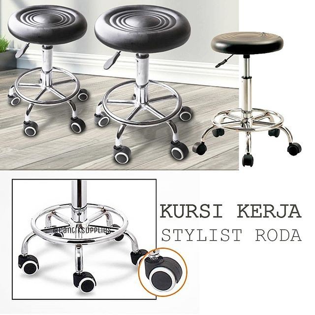 KURSI KERJA STYLIST RODA / KURSI KERJA BULAT DONUT