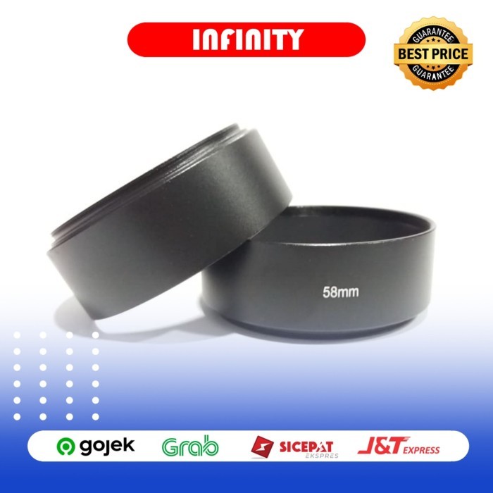 Metal Hood Standard Screw In Lans Telephoto Universal 58mm