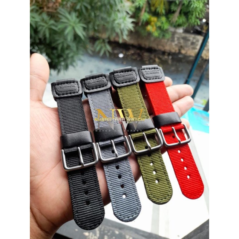 Tali Strap Kanvas Nilon Jam Tangan Casio G-Shock GA-100 DW-5600 DW-6900 Lug 16mm