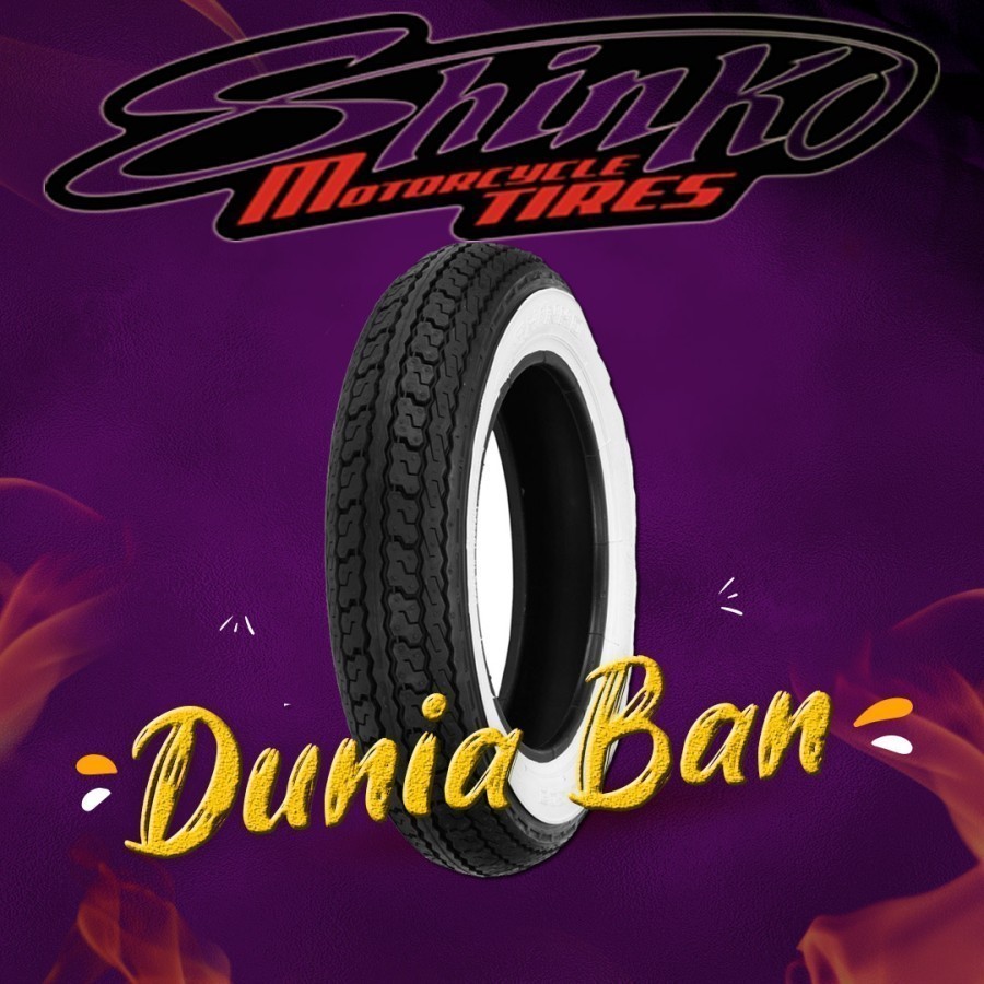 BAN VESPA CLASSIC SHINKO SR550 / SR 550 UK 3.50-10 WHITE WALL